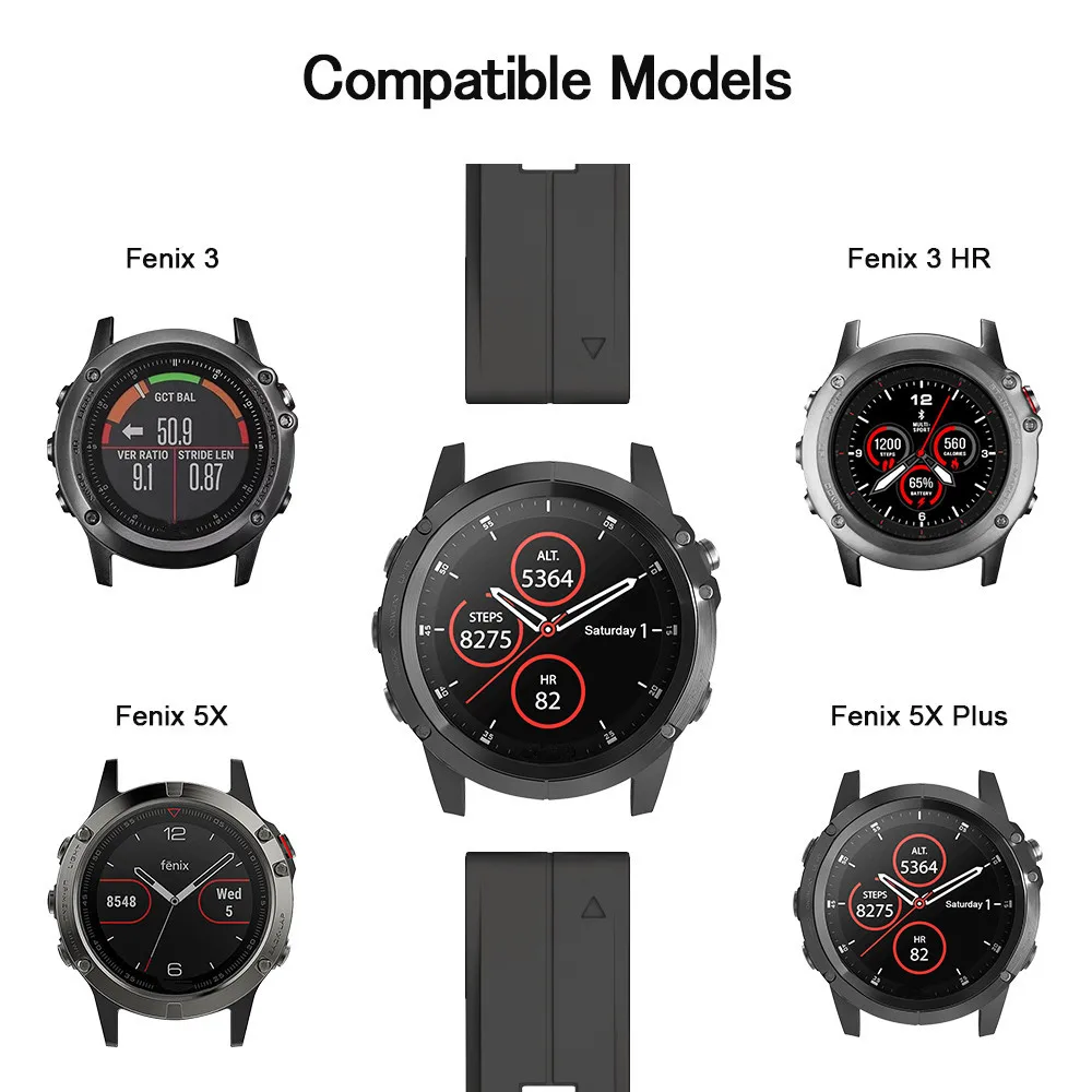 22 мм ширина ремешок для часов Fenix 5 силиконовый с быстросъемным браслетом ДЛЯ Plus