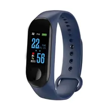 M3 Smart Bracelet Color Screen IP68 Waterproof Heart Rate Blood Pressure Monitor Tracker Replaceable Watch For Android IOS 2019
