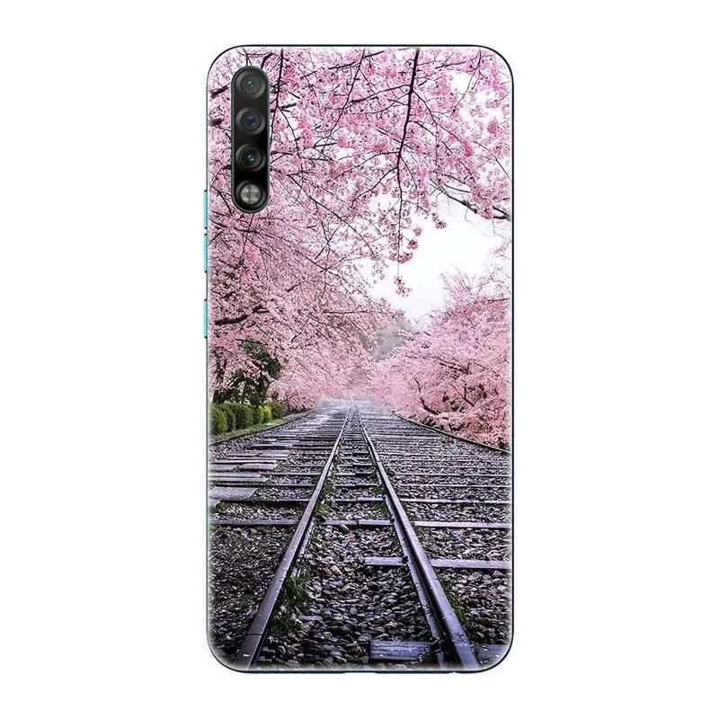 Чехол для телефона из ТПУ+ ПК для Tecno Phantom 9 Phantom9 AB7 6,4-дюймовый чехол с принтом розового волка милый чехол-крышка с узорами задняя оболочка Funda Para - Цвет: A64