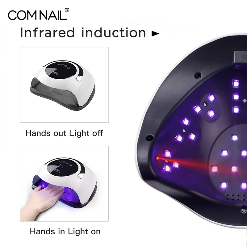 Новейшая высокомощная гелевая лампа мощностью 120 Вт, 36 светодиодов, УФ-лампы для быстрого лечения, Сушилка для ногтей с большим помещением и таймером, смарт-сенсорные инструменты для ногтей