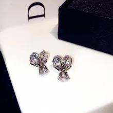  Fashion Shining AAAA Zircon Women's Detachable 925 Silver Plated Earrings Cute Firefly Earrings Jewelry Women's Earrings 