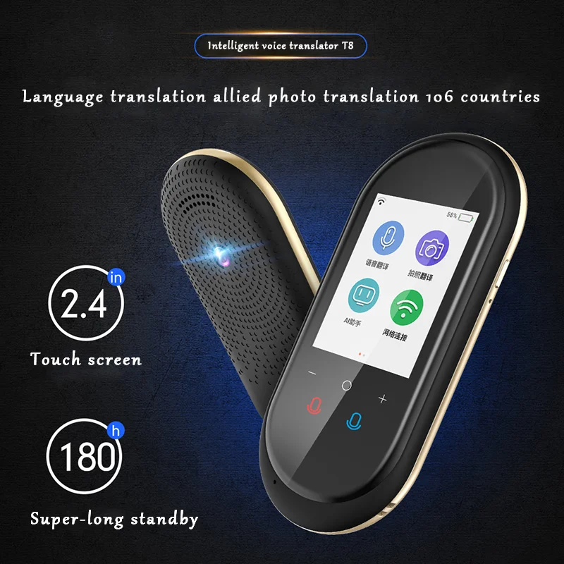Intelligent voice translation 2.4 inches 106 languages real-time picture connected to portable WiFi access | Электроника