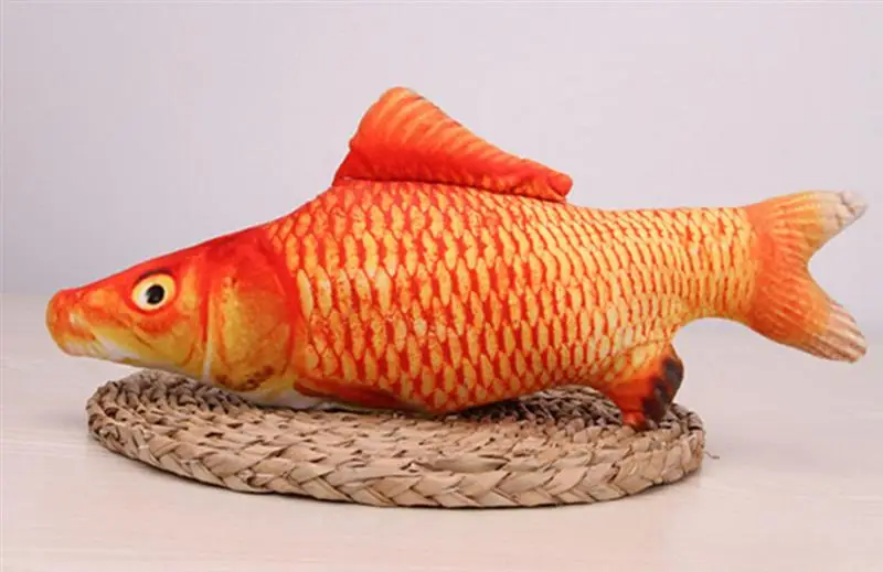 Мягкая Плюшевая креативная 3D игрушка для кошек в форме карпа, кошачья мята, мягкая подушка, кукла, имитация рыбы, игрушка для домашних животных
