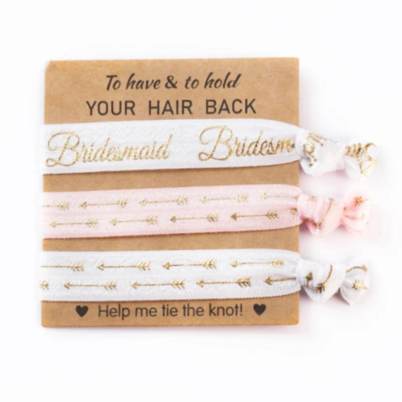 

Bride Tribe Hair Tie for Bridesmaid Gifts Bride Team Hair Tie Wedding Party Gift for Hair Accessories