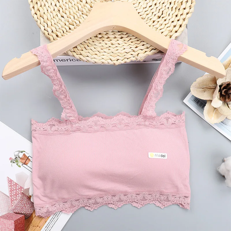 Solid Color Thread Stretch Vest Comfortable Anti-light Fashion Sexy Personality Lace Sling Tube Top