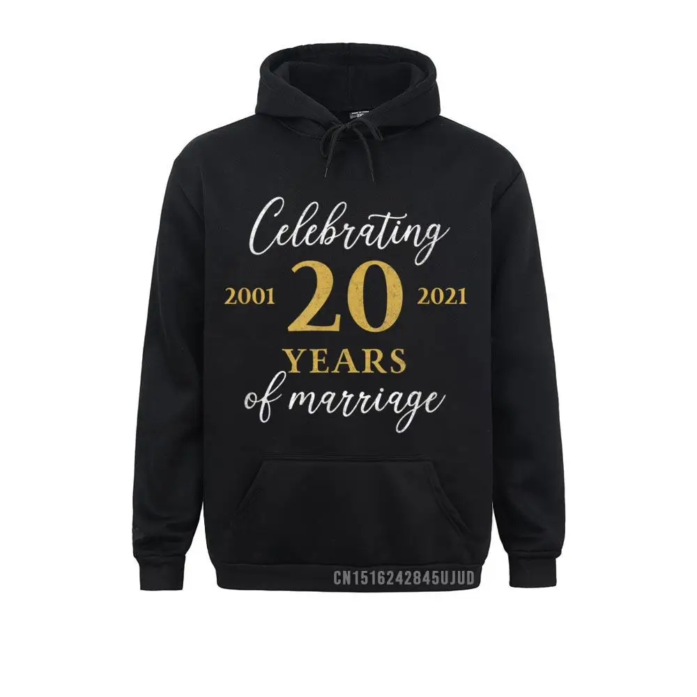 

Funny 20 Years Of Marriage 2001 20th Wedding Anniversary Pullover Street Hoodies Fashion Male Sweatshirts Beach Sportswears
