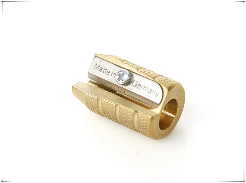 ERAL Traveler's brass Pencil sharpener. School Supplies. Blade is from Germany, very sharp, durable, very retro