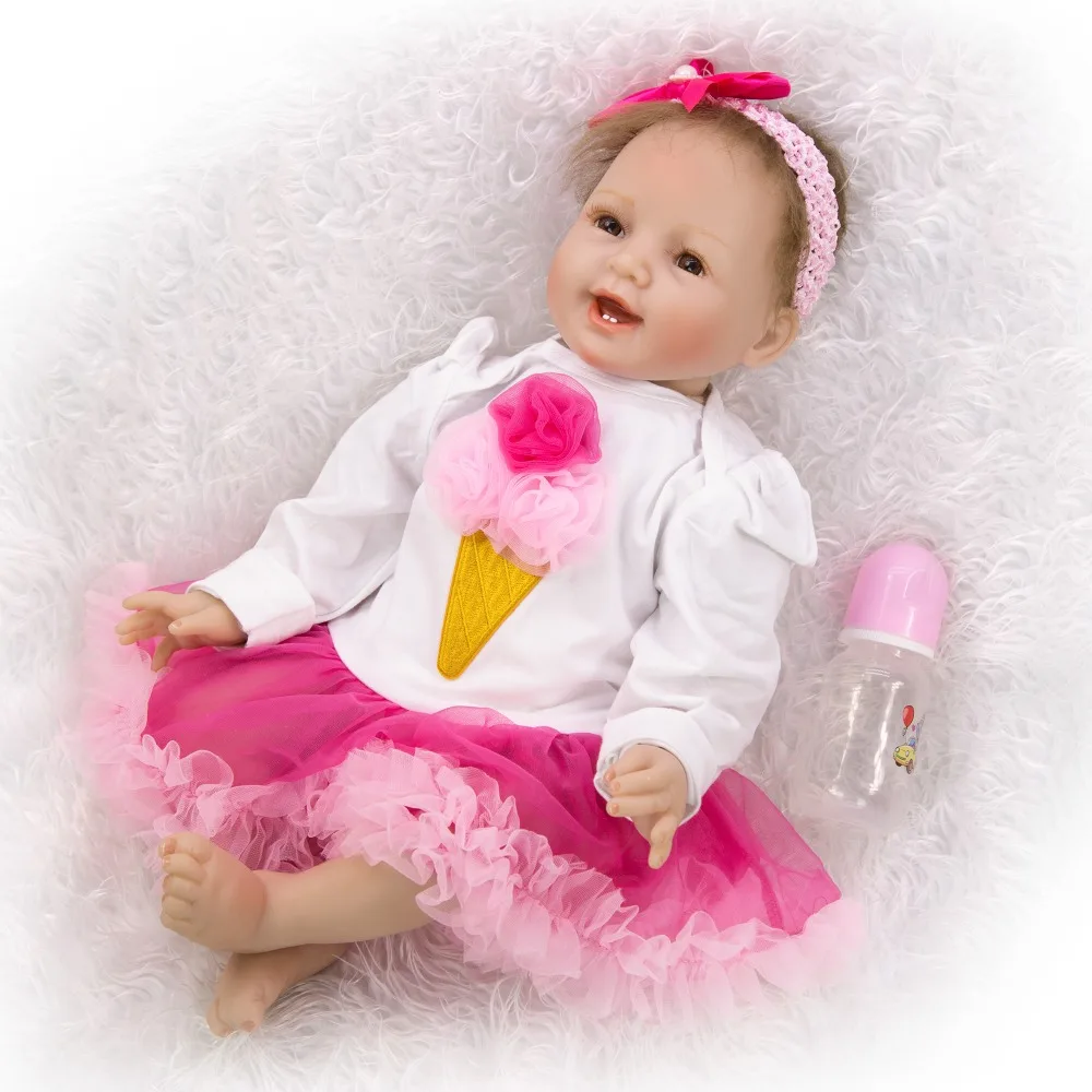 Кукла реборн силиконовая виниловая 55 см|reborn bonecas|baby reborn dollsdoll |