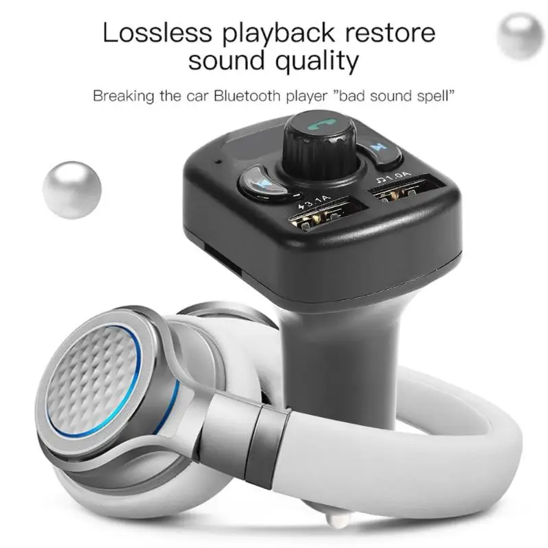 807E Bluetooth fm-передатчик Handsfree автомобильный комплект MP3 Muisc плеер USB зарядное устройство функция обнаружения напряжения автомобильной батареи