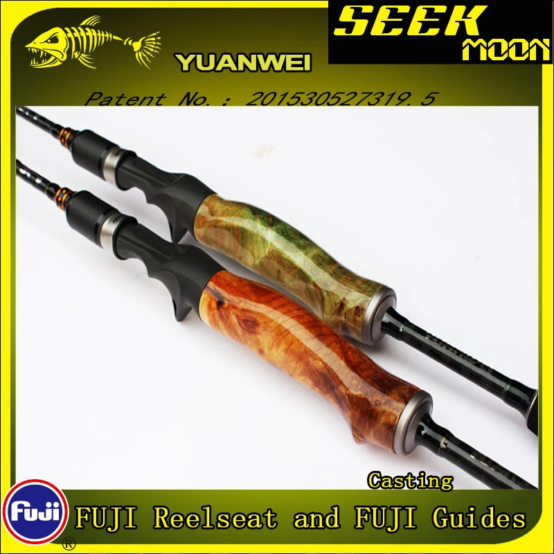 Raiz de Madeira Mão de Carbono Yuanwei Spinning Fundição Pesca Rod 2sec ml m mh Vara Isca J233 Olta Super Qualidade 1.98m 2.1m –