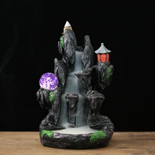 Смола водопад обратный дымовой поток ладан горелка Курильница держатель Декор подарок