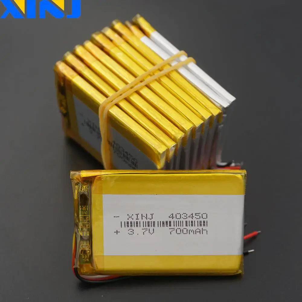 XINJ 3,7 V 700 mAh 3 провода для термистор литий-полимерный Li Po аккумулятор литий-ионный 403450 для электронной книги КПК MID ipod портативная dvd-камера