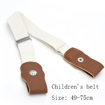 Buckle-Free Belt For Jean Pants,Dresses,No Buckle Stretch Elastic Waist Belt For Women/Men,No Bulge,No Hassle Waist Belt Child white