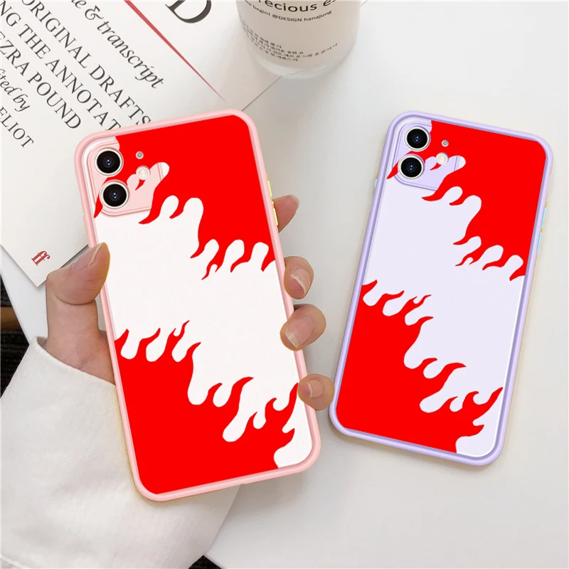 Забавные жесткие телефонные чехлы Jamular с красным пламенем для iPhone 12 Mini 11 Pro X XS XR Max 6