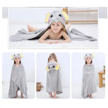 

Soft Baby Hooded Bath Towel Square Flannel Cartoon Cap Children Water Absorption Best Price