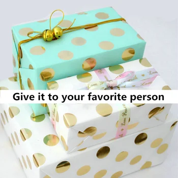 

20pcs/set Bronzing dot 50x70cm Gift Wrapping Paper Roll Double-sided for Birthday, Holiday Valentine's Gift Wrap Craft Paper