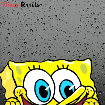 

Three Ratels FC245 cool funny 3D SPONGEBOB peeking Anime JDM Stickers for DIY Sticker on Suitcase Luggage