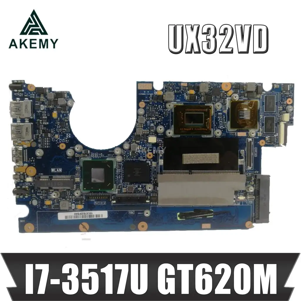 Akemy UX32VD материнская плата для ноутбука For Asus UX32V UX32 тест оригинальная 2G RAM I7 3517U