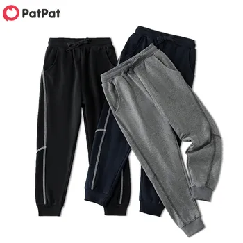 

PatPat 2020 New Arrival Spring and Autumn Trendy Solid Striped Trousers Kids Boys Bottoms Pants Casual and Sports Pants Clothes