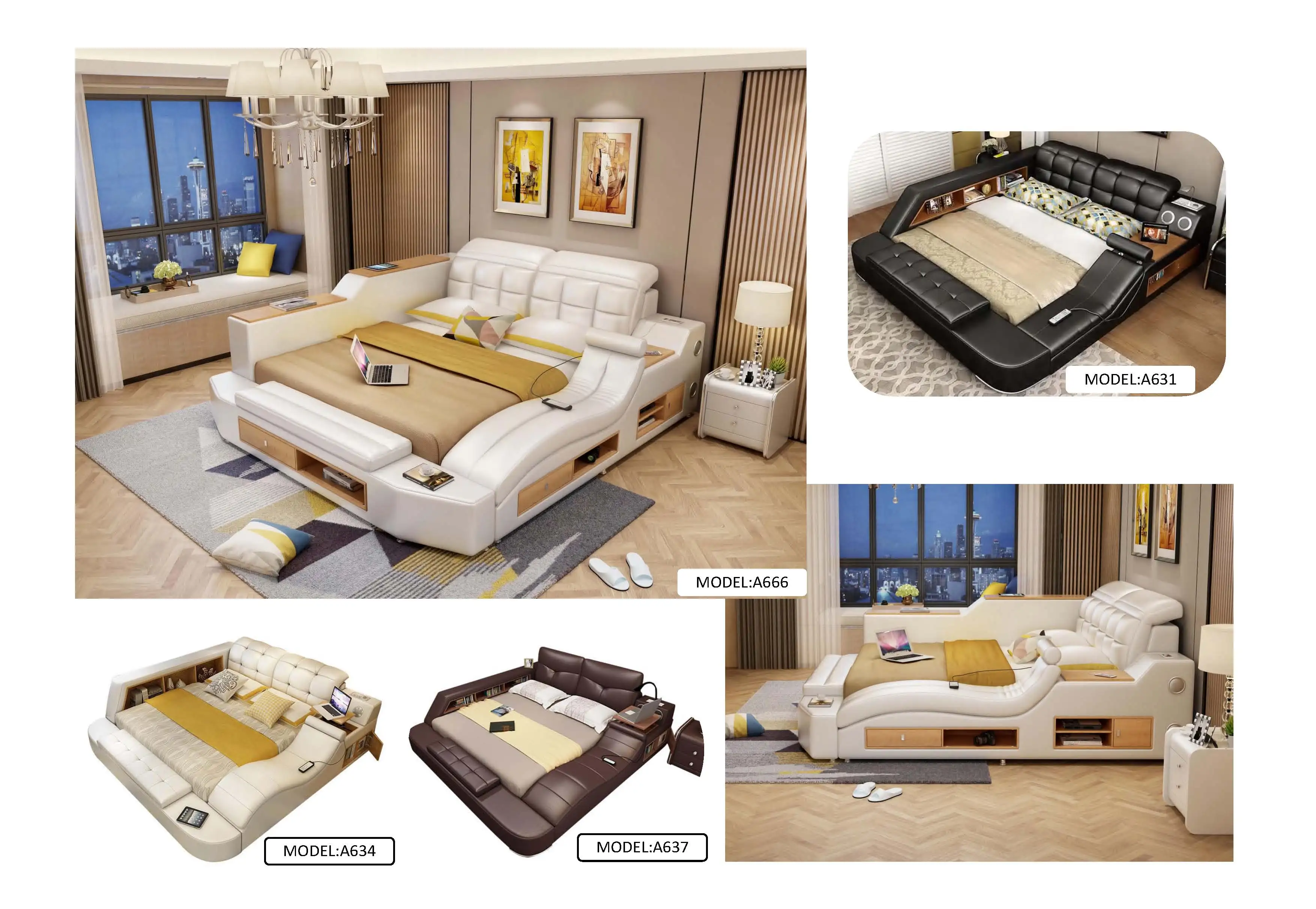 Роскошная мебель для спальни кожаная кровать 0410|leather bed|bedroom furniturebedroom furniture bed |