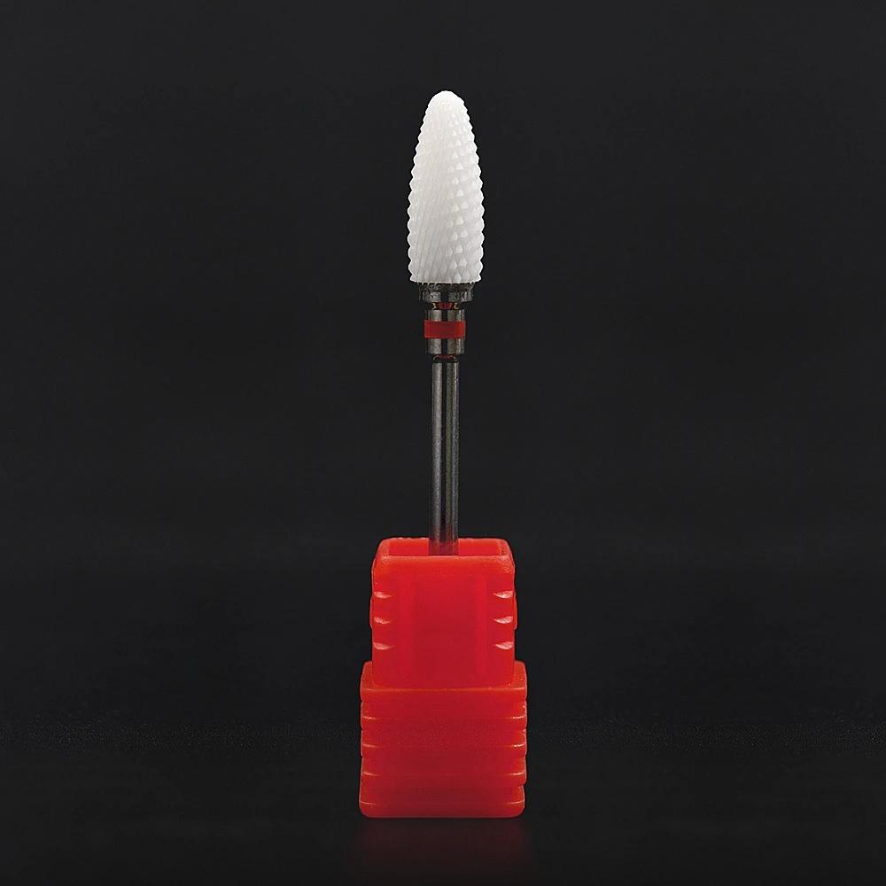 KADS 3/32 &quotсреднее пламя Cuspidal Nail Art Drill Bit Polish Tool керамический Монтаж шлифовальный