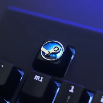 

Zinc Aluminium Alloy Metal Stereoscopic Relief Translucent Mechanical Keyboard Key Cap Keycap For Steam Game R4 Height