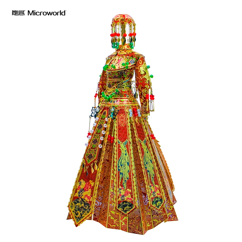 Металлический 3D-пазл Microworld для свадебного платья наборы моделей сделай сам