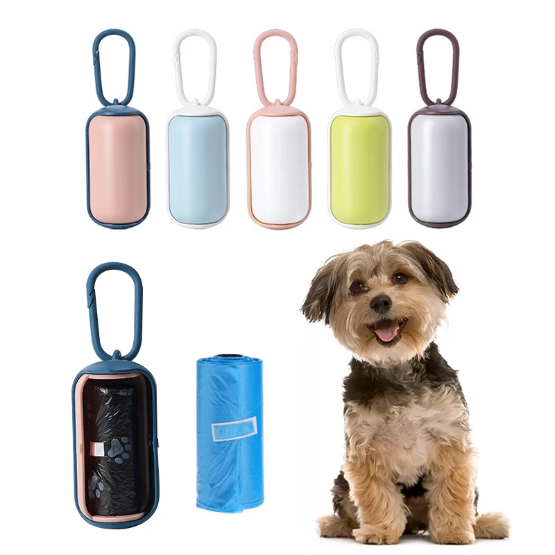 Portátil perro Bolsa para popó de práctica cachorro caca bolsillo residuos biodegradables bolsas de basura para pequeño mediano suministros para mascotas perros