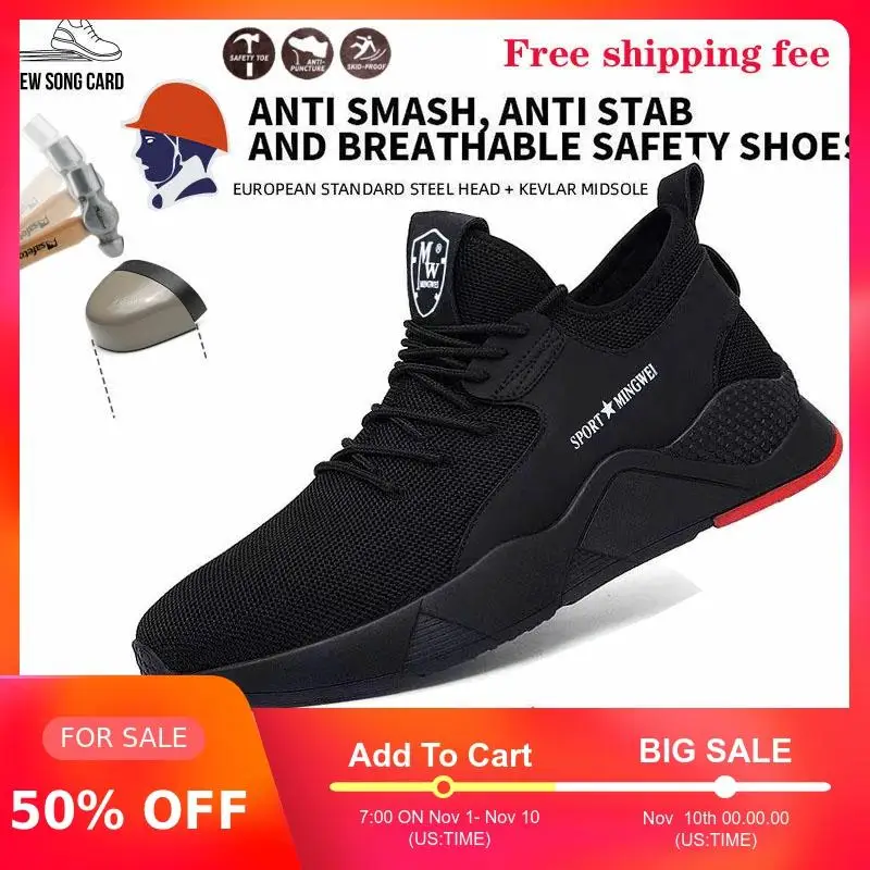 Men Work safety shoes 2019 fashion Outdoor Steel Toe Cap Anti-smashing Puncture Proof Construction sneakers Boots Men Work safety shoes 2019 fashion Outdoor Steel Toe Cap Anti-smashing Puncture Proof Construction sneakers Boots