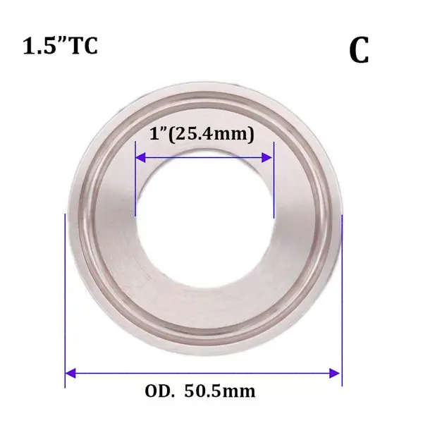 25.4mm Cutout 1," Tri Clamp(50,5 м OD) торцевая крышка с сварным отверстием санитарно 304 нержавеющая сталь Homebrew пиво и ремесло пивоварения фитинг - Цвет: 25.4mm Cutout