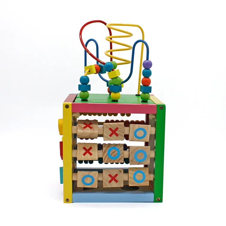 

Wooden toys Multifunctional Kids Learning Bead Maze Activity Cube Educational Toy for Kid Child Learning Intelligent Toys