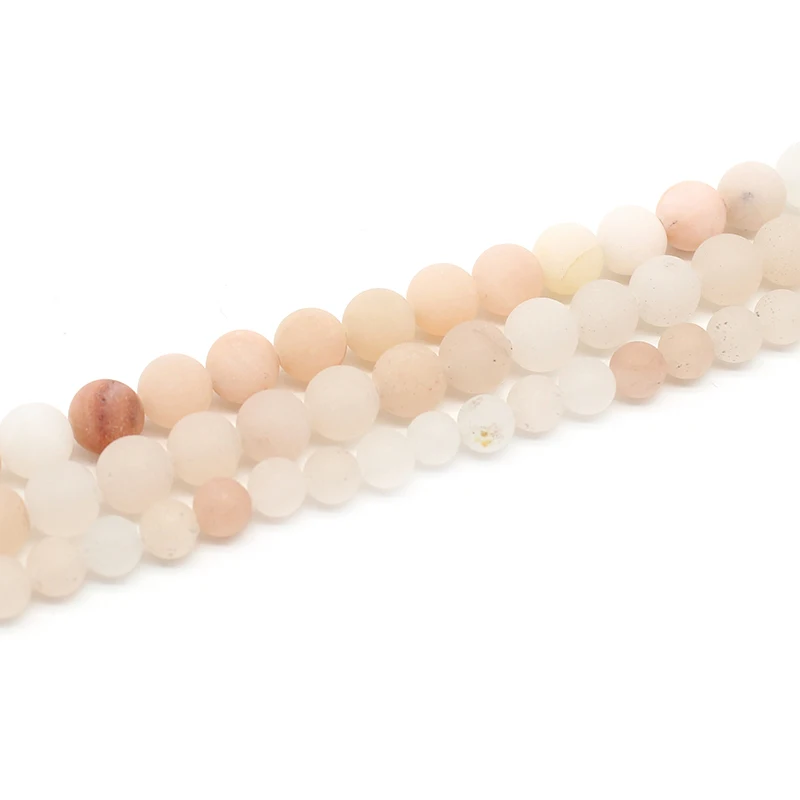 

Natural Stone Matte Light Pink Aventurine Beads Round Loose Spacer Beads 6 8 10 MM For Jewelry Making Fit DIY Bracelet Necklace