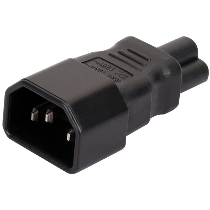 IEC320 C13 C14 to C6 C5 Convert Power Connector UPS PDU APC Male to Female Power Plug Adapter Socket for Laptop PC 10A Black plug adapter,electrical socket,power socket,power plug adapter