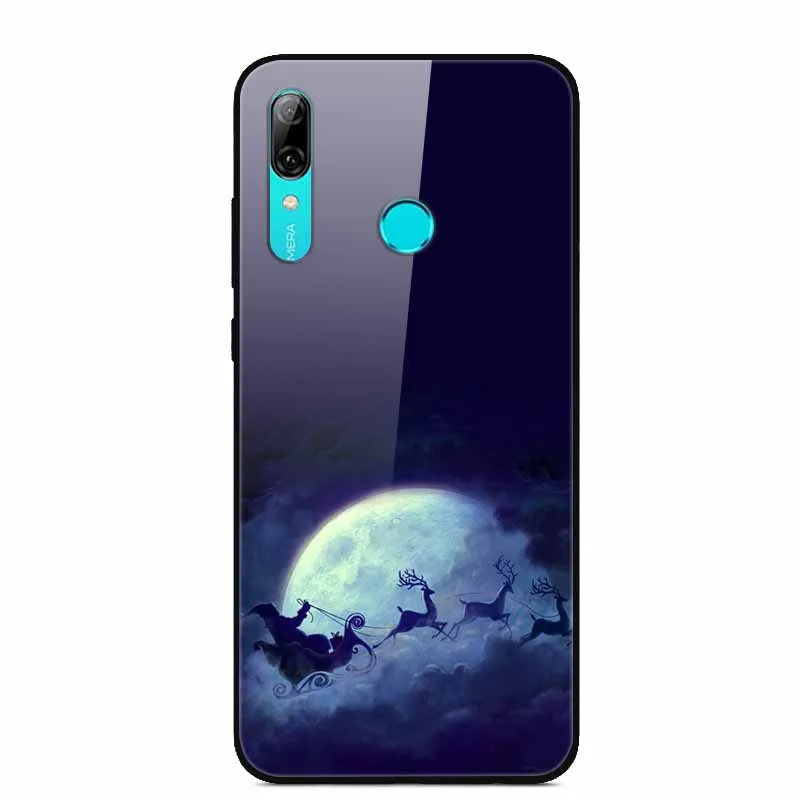 Рождественский чехол для huawei P Smart закаленное стекло, жесткий чехол для телефона huawei P Smart чехол PSmart Pro чехлы для P Smart Z - Цвет: 13
