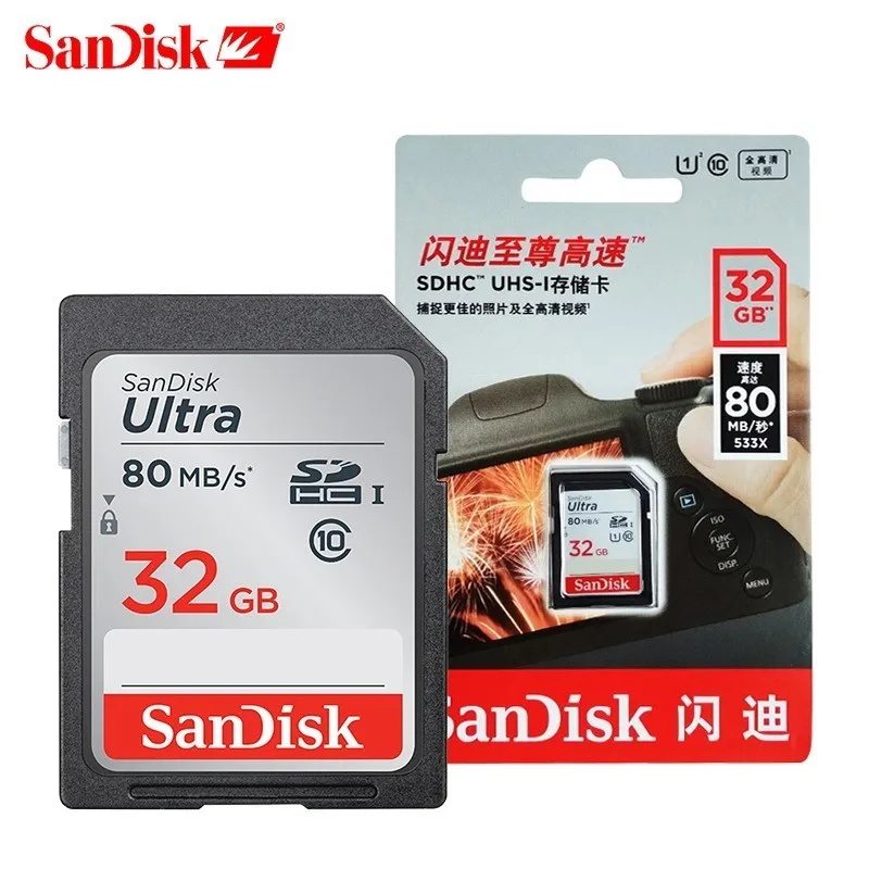 100% Original SanDisk Memory Card  Extreme Pro/Ultra 32 64 128 GB U3/U1 32GB 128GB 64GB 256GB 16GB Flash Card SD Memory SDXC SDH memory card 16gb Memory Cards