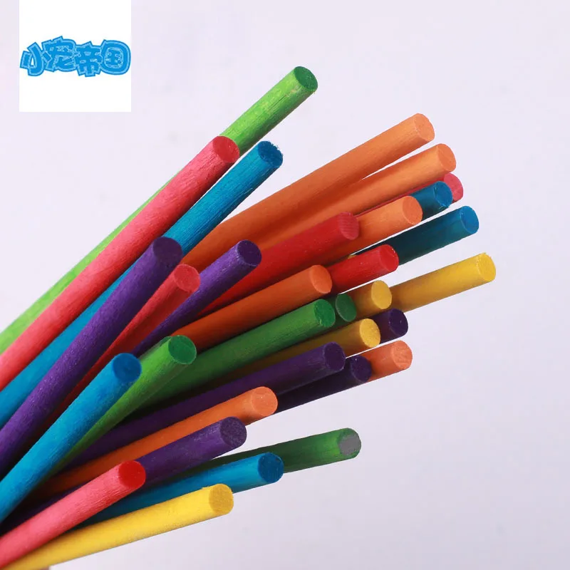  Sand Table Model Material hua mu bang round Wooden Stick Handmade DIY Materials Stick Crafts Multi-