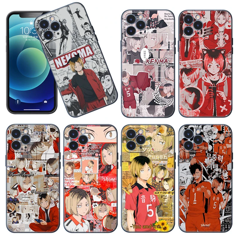 Kenma Kozume Haikyuu Phone Case For Apple iPhone 12 13 Mini 11 Pro Max XR X XS MAX 8 7 6S 6 Plus SE 5S 5 2020 Soft Black Cover cute iphone xr cases