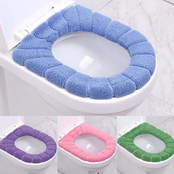 

Universal Soft Heated Washable Toilet Seat Mat Set for Home Decor Closestool Mat Seat Case Warmer Toilet Lid CoverAccessories
