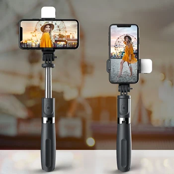 

Wireless bluetooth Selfie Stick Extendable Tripod Foldable Monopods Universal selfie stick tripod for iphone Camera Smartphones