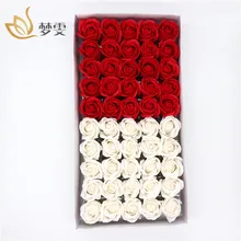 Мыло с красными и белыми розами, цветочное мыло с цветами, ароматизированное эфирное масло, цветочное мыло для гостей на свадьбу, вечеринку, День святого Валентина