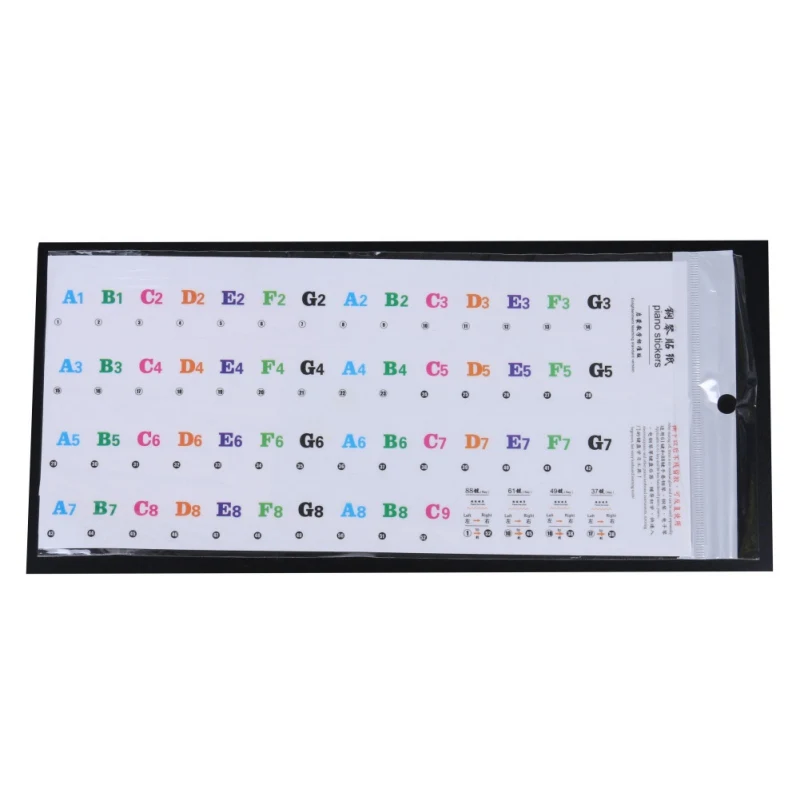 

Pro Transparent Piano Keyboard Sticker 88/61/54 Key Electronic Keyboard Key Piano Stave Note Sticker For White Keys New