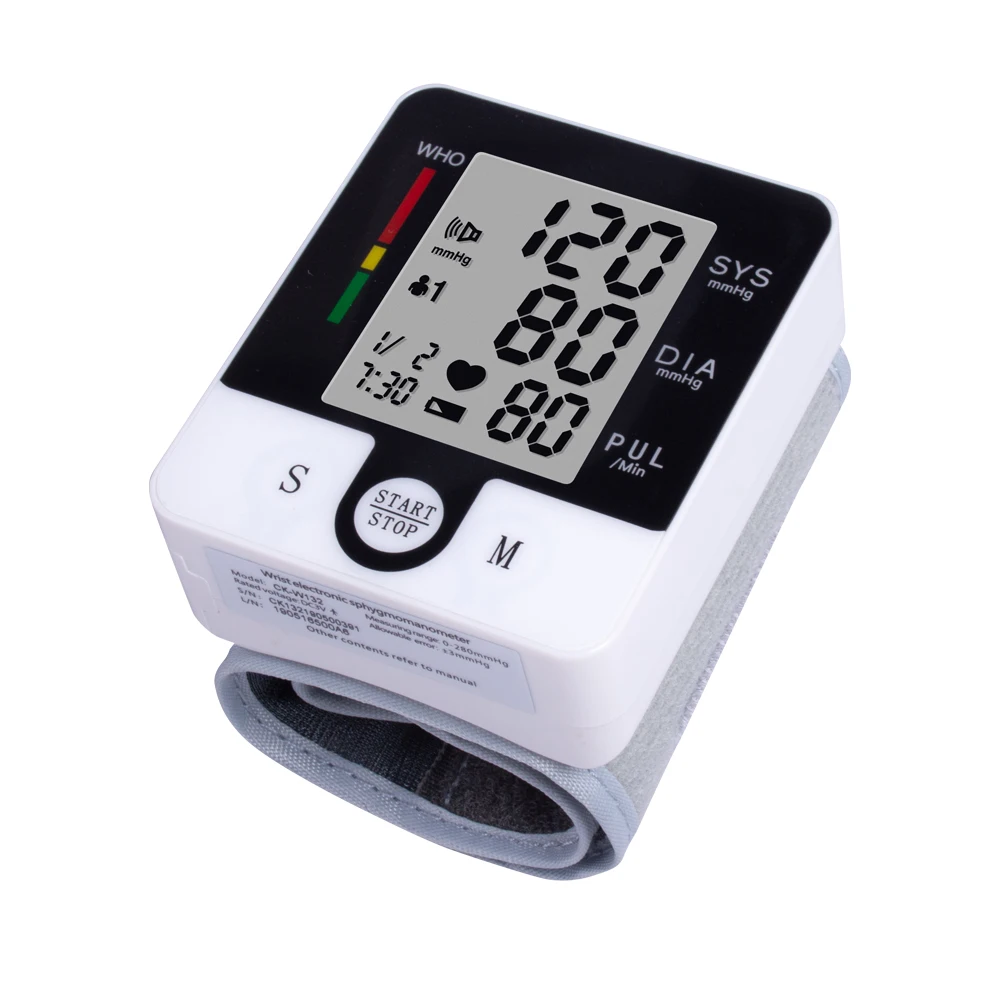 Tonometro portatile usato per la pressione del polso Monitor elettronico digitale BP per sangue