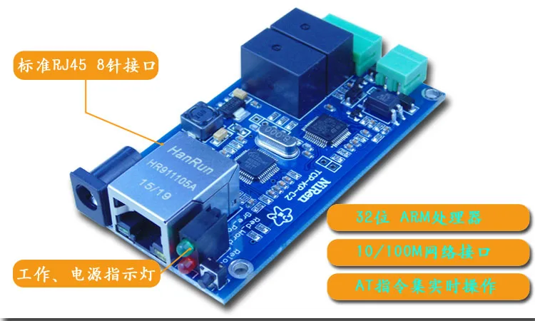 Промышленный IP Ethernet релейный 2 сетевой релейный модуль сетевой коммутатор 1 изолированный вход