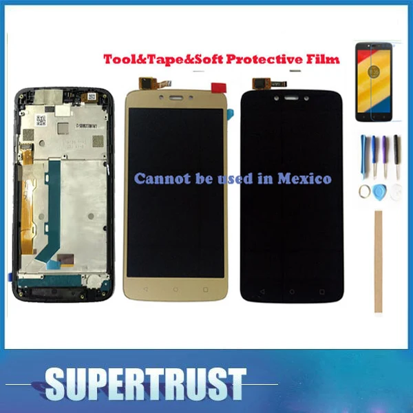 Цена Без с рамкой для Motorola Moto C Plus CPlus XT1721 XT1722 XT1723 XT1724 ЖК дисплей сенсорный экран сенсор с комплектом