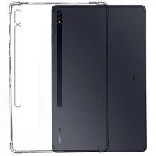 

Transparent Case For Samsung Galaxy Tab S7+/S7 Plus 12.4 Inch 2020 Shockproof Clear Slim Soft Back Cover For Galaxy Tab SM-T970