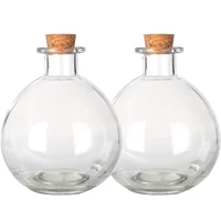 250ML Round Glass Spherical Bottles with Corks Large Bottles for Costume Props, Bath Salts, DIY Crafts & Decorative Bottles 1