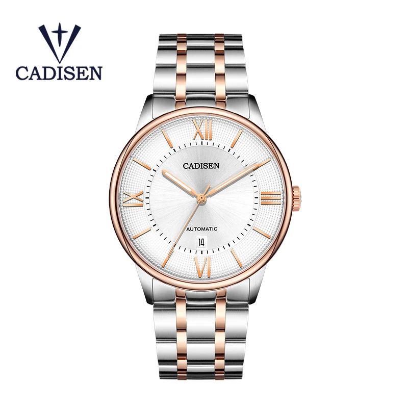 

CADISEN Men Mechanical Watch Miyota 8215 Movement Automatic Luminous Waterproof Stainless Steel Male Clock Relogio Masculino