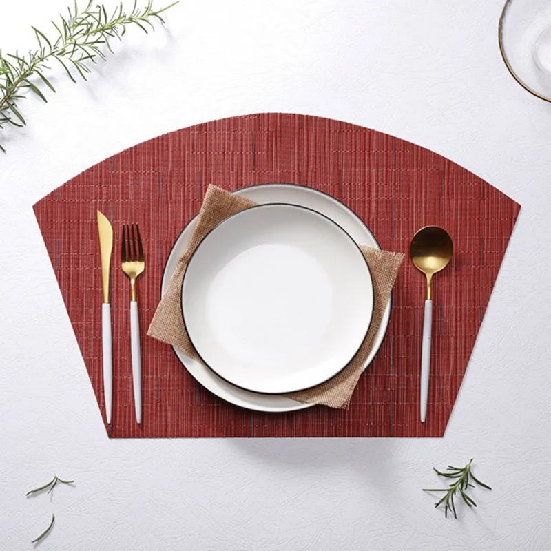 Anti skid Sector Placemat Concise Dining Table Mat Insulation Non Slip
