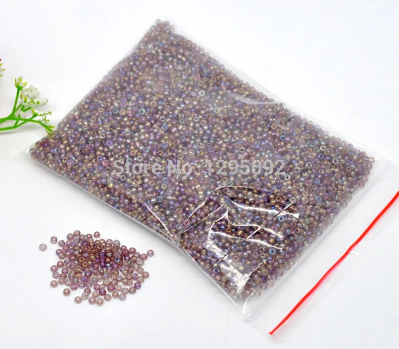 

Free Shipping 50g Wholesales Hot New Creation DIY Seed Beads Spacer Round Shape AB Color Glass Charms Jewelry Component 2x2mm