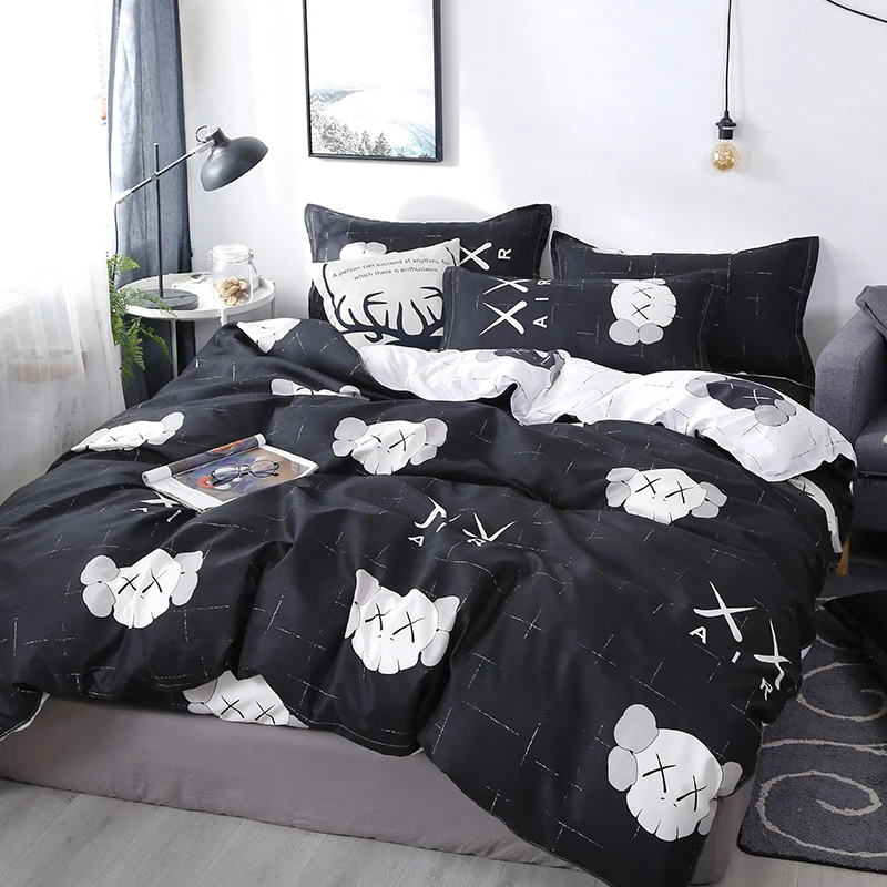 

College Students Dormitory-Style Bed Sheet Quilt Cover Pillow Case Single Three-Piece Sheets Four-Piece Bedding Set Full Set